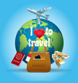 around earth travelling poster vector image vector image