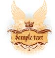 crown and angel wings vector image vector image