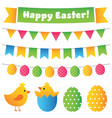 easter design elements set vector image