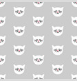 tile pattern with white cats on grey background vector image vector image