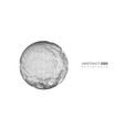 abstract globe sphere with destroyed effect vector image vector image