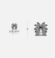 palm tree summer tropical monoline universal vector image vector image
