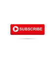 set subscribe button icon vector image