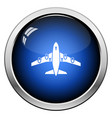 airplane takeoff icon front view vector image