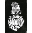 poster st patrick chalk vector image