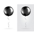 set black round shaped foil balloons vector image vector image
