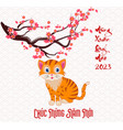 Happy lunar new year 2023 vietnamese new year Vector Image