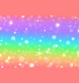 rainbow fantasy background holographic vector image