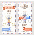 barber shop banners flyers card vector image vector image
