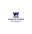castle stats bar chart logo icon vector image