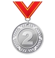 silver medal vector image