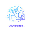 early adopters concept icon vector image