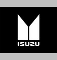 Isuzu logo brand symbol with name white design Vector Image