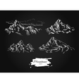 mountains drawing set hand drawn vector image