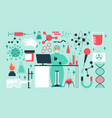 scientist laboratory set vector image vector image
