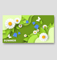 summer banner sale background paper cut vector image vector image