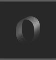 letter o logo monogram 3d isometric shape or 0 vector image
