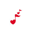 love note music song logo icon vector image