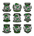 a collection of emblems logos military man vector image