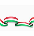 hungarian flag wavy abstract background vector image