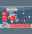 industrial pollution info graphic elements vector image