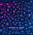 iot concept internet things color icons pattern vector image