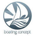sail boat circle concept vector image