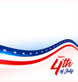 4th july american flag style background vector image vector image