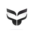 abstract flower geometric petal black logo vector image