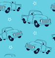 hand drawing truck seamless pattern v vector image vector image