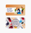 parfume shop set business cards vector image