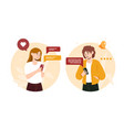 people using different gadgets vector image