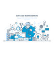success work communication partners leadership vector image