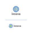 logo template with molecule idea vector image vector image