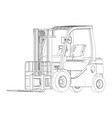 forklift orthography vector image