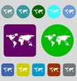 globe sign icon world map geography symbol 12 vector image