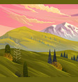 natural landscape background with mountains clear vector image vector image