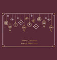 christmas and new year typographical background vector image vector image