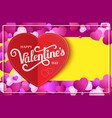 design banner with lettering happy valentine s day vector image vector image