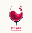 red wine splash in glass paper cut vector image vector image