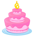 a birthday cake vector image