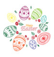 greeting card happy easter vector image