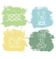 set of 4 decorative wedding and romantic elements vector image vector image
