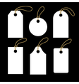 set of white tags vector image