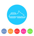 snowmobile ski extrim sport icon flat web sign vector image vector image