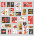 christmas advent calendar hand drawn style vector image