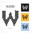 creative w - letter icon abstract logo design vector image