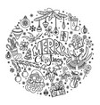 merry christmas greeting card vector image