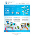 modern website template with flat style vector image