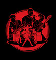 musician playing music together band vector image vector image
